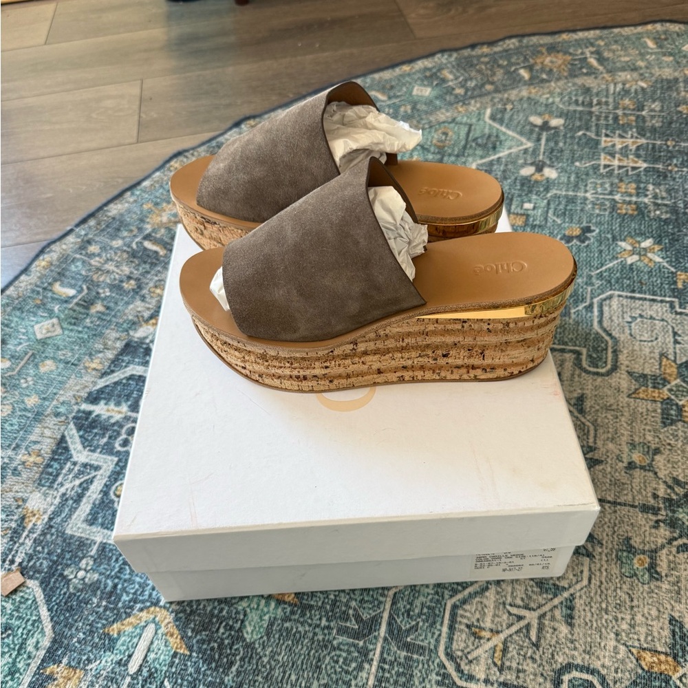 Chloé Camille Suede Sandals size 41 - Picture 4 of 5